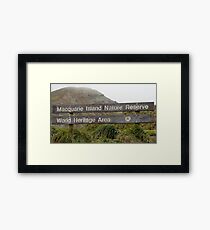 Macquarie Island Sign Framed Print