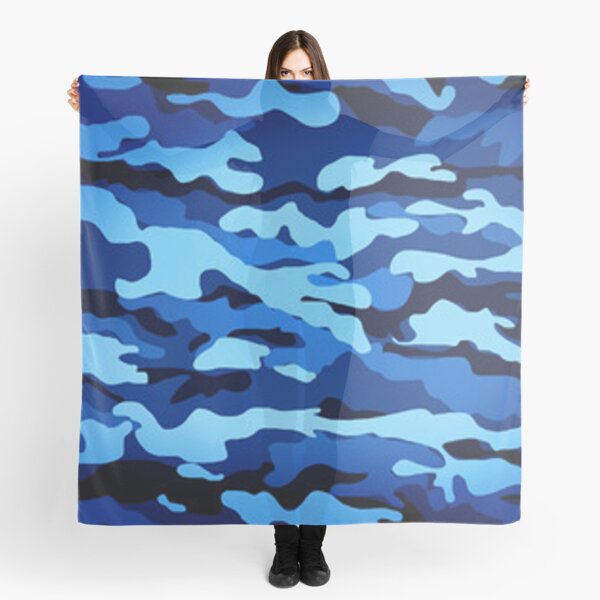 Blue Camouflage Scarf