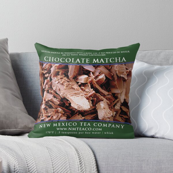 Chocolate Matcha Throw Pillow