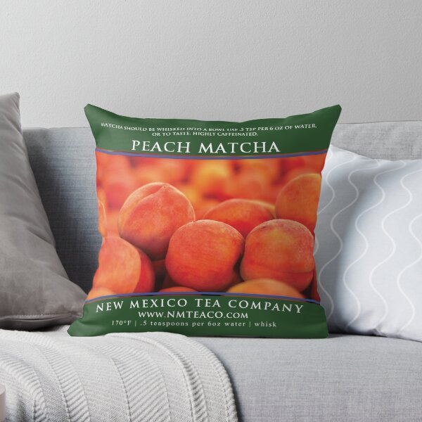 Peach Matcha Throw Pillow