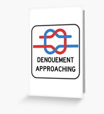 Narrative Structure Road Signs Denouement Greeting Card