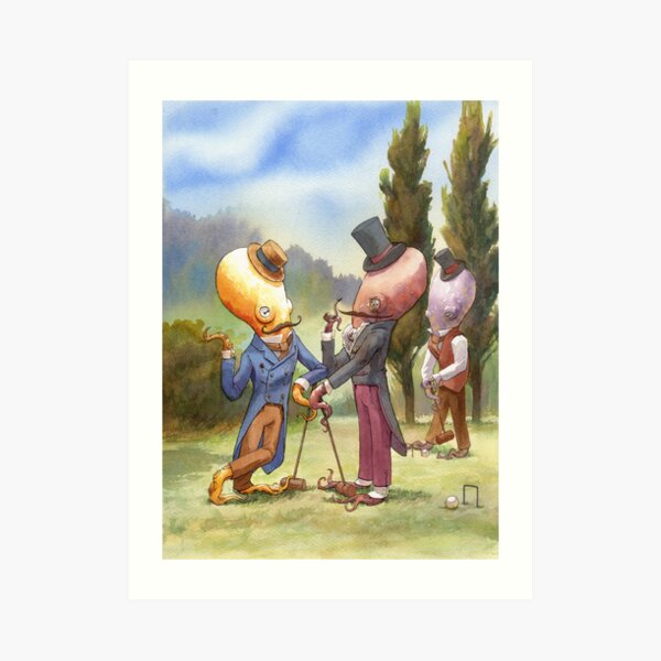 Croquet Debate Art Print