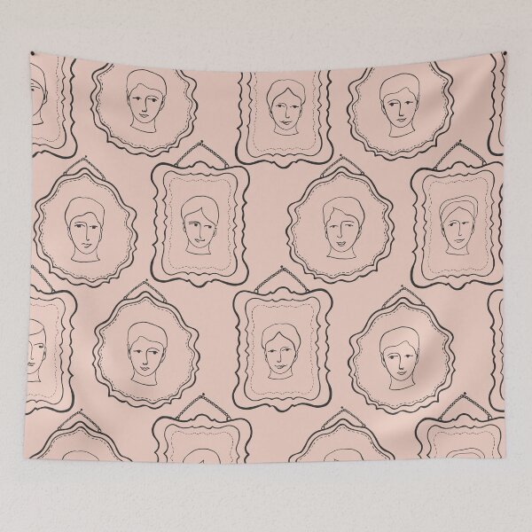 Item preview, Doodle Faces Portrait Frames Sketchy Seamless Pattern, Line Art Vector designed and sold by Limolida.