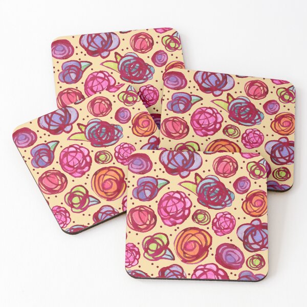 Item preview, Inky Roses on Sunny Yellow designed and sold by Christine Philbrick.