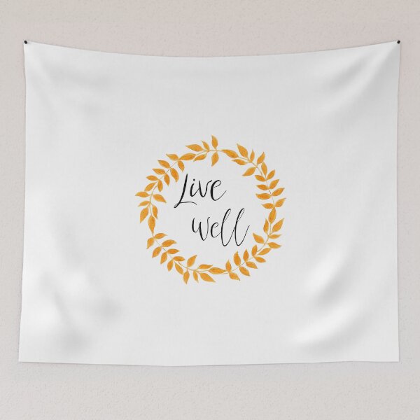 Item preview, Live Well Gold Wreath Art designed and sold by aleigh93.