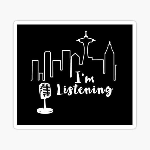 I'm listening Sticker