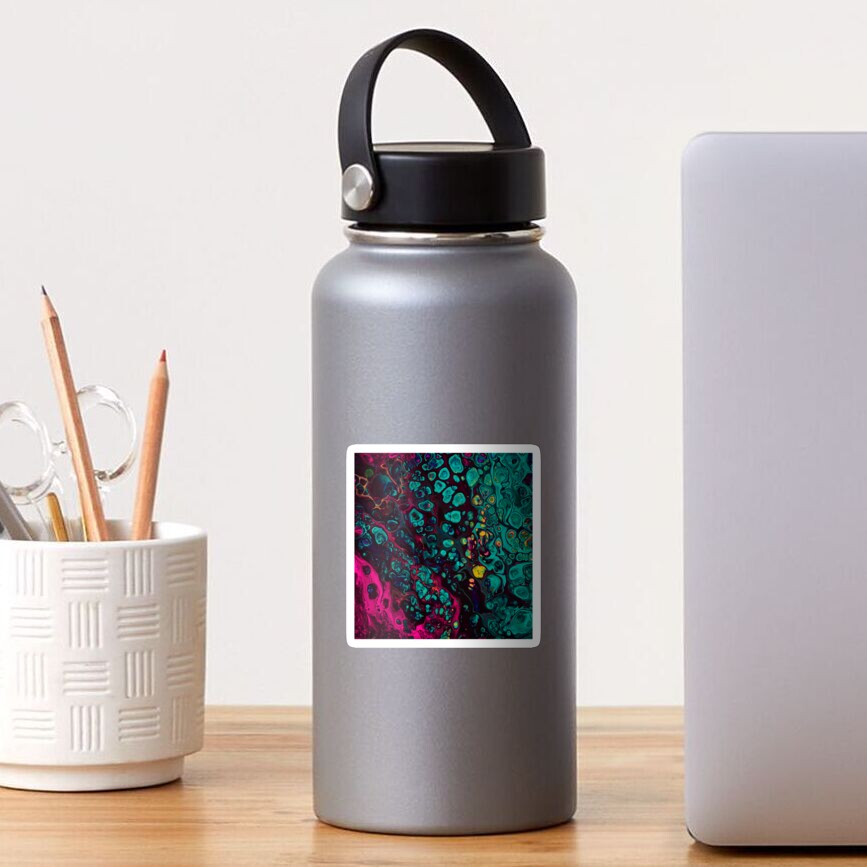 Crunchberries - Teal & Pink Abstract Sticker