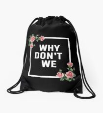 Black Logo wdw Drawstring Bag