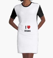 Ottawa I Love City Lover Pride Funny Gift Idea Graphic T-Shirt Dress