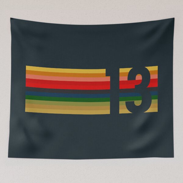 Item preview, 13 Doctor Rainbow Stripe Cosplay Costume Shirt designed and sold by fishbiscuit.