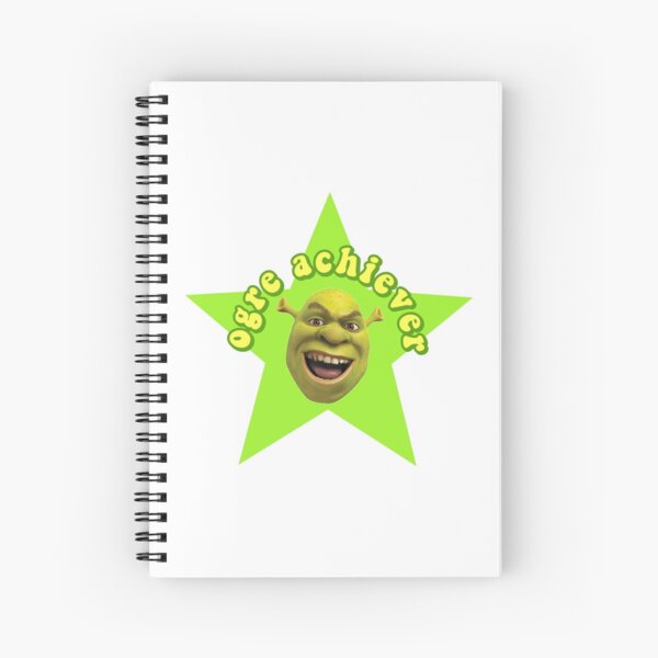 Shrek meme Spiral Notebook for Sale by yyyeseniaa