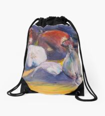 Garlic and onions Drawstring Bag