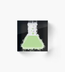 Flask beaker glowing Art Acrylic Block