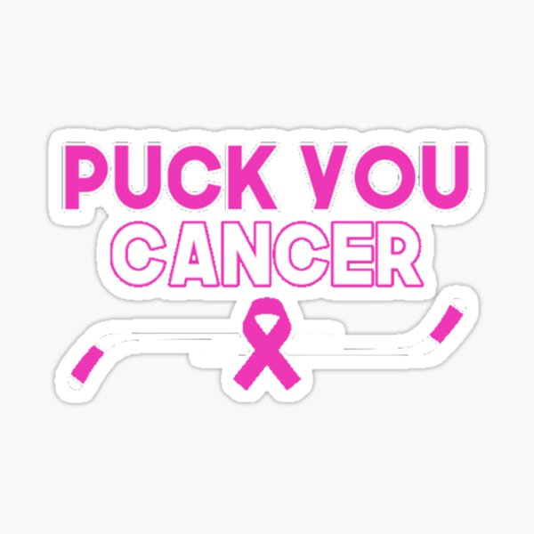 hockey fights cancer sticker