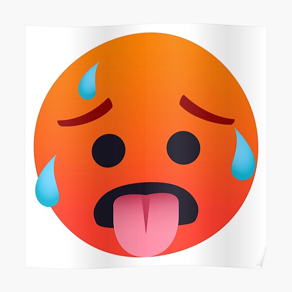 "JoyPixels™ Hot Face Emoji" Poster for Sale by joypixels | Redbubble