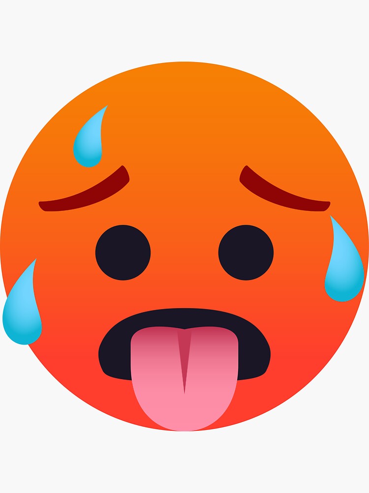 "JoyPixels™ Hot Face Emoji" Sticker for Sale by joypixels | Redbubble