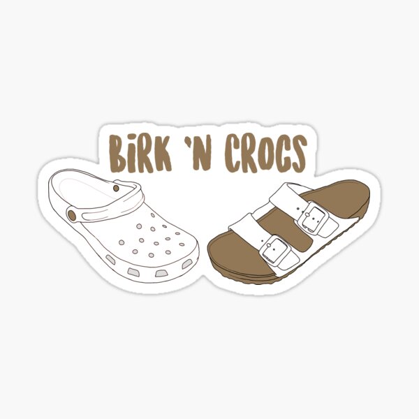 Birk n Crocs Sticker