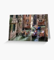 ...traffic jam in Venice.. Greeting Card