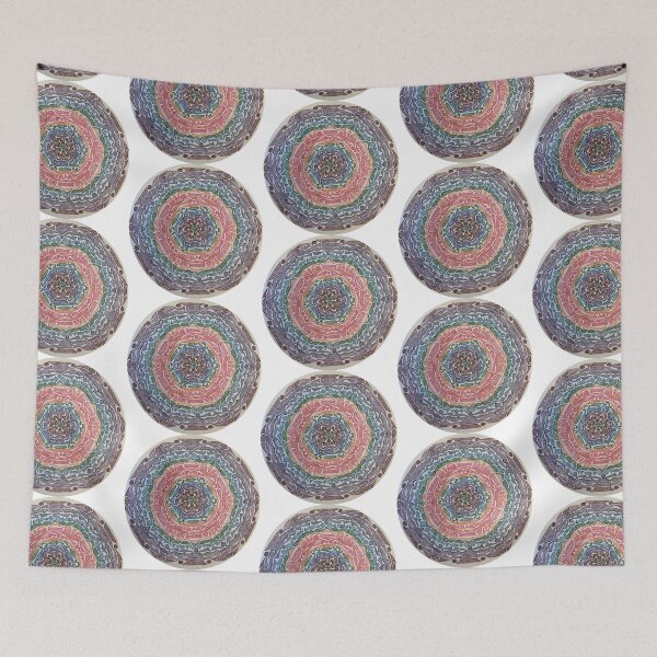 Item preview, Rainbow Rings Mandala Doodle designed and sold by DoodleBeth.