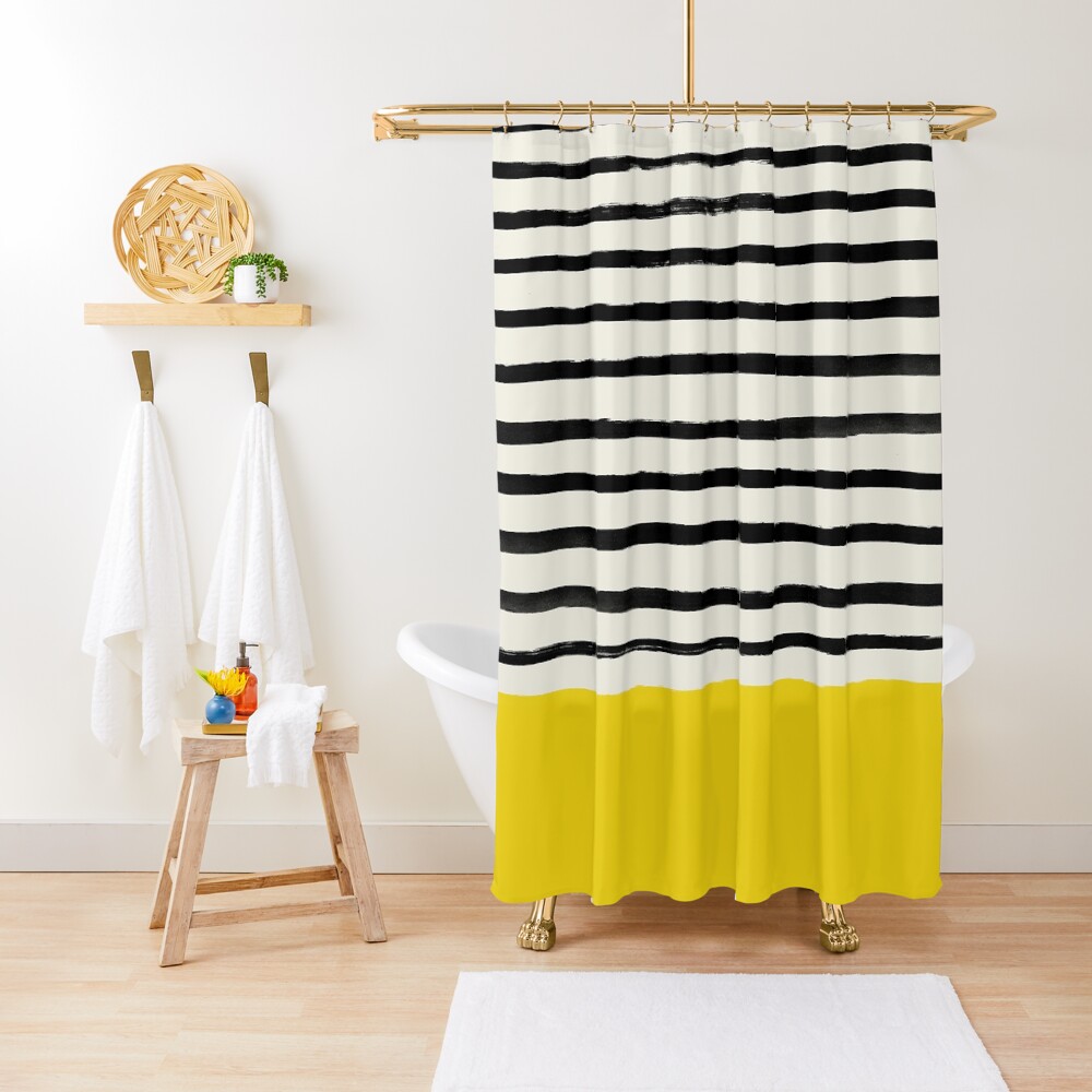 Sunshine x Stripes Shower Curtain