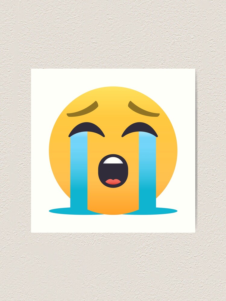 Joypixels™ Loudly Crying Face Emoji Art Print By Joypixels Redbubble