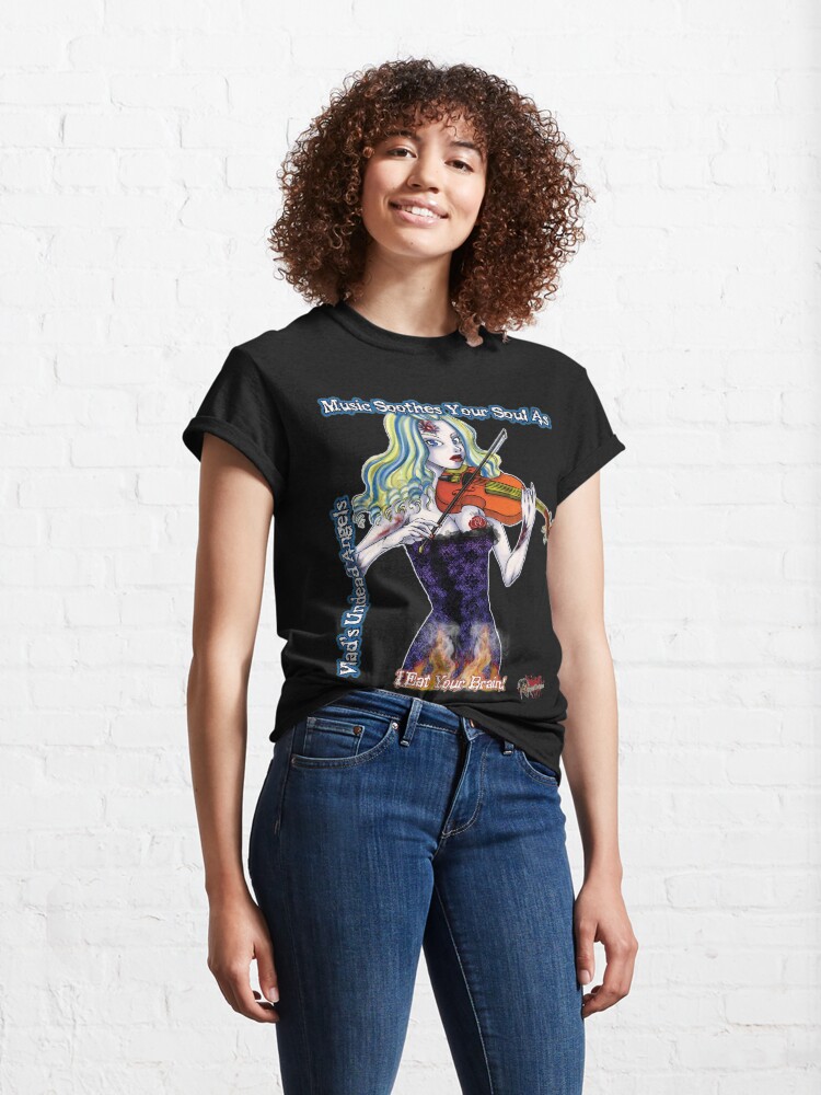 Alternate view of Undead Angels: Zombie Violinist Classic T-Shirt