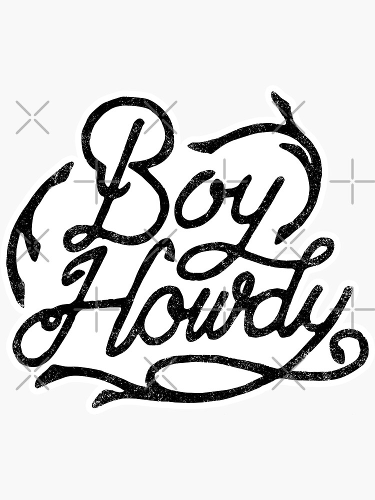 "Boy howdy!" Sticker for Sale by malkoh Redbubble
