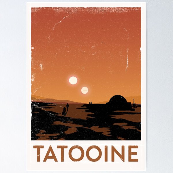 Item preview, Tatooine: Double Sunset All The Way! designed and sold by hvixian designs.