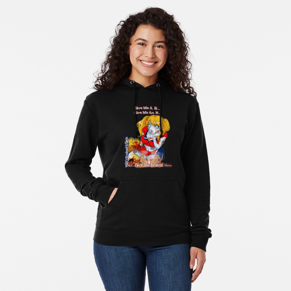 Undead Angels: Zombie Cheerleader Lightweight Hoodie
