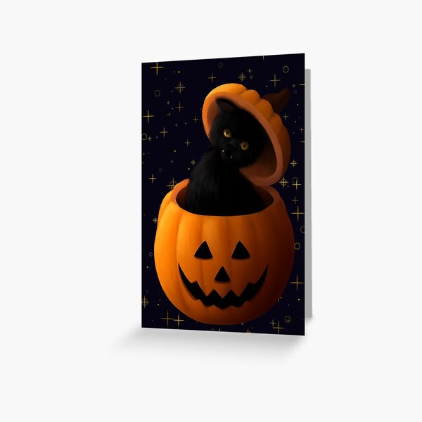 Halloween Kitten Greeting Card