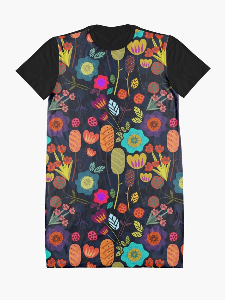 Alternate view of Magical night garden Graphic T-Shirt Dress