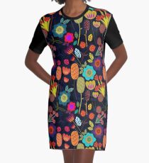 Magischer Nacht Garten T-Shirt Kleid