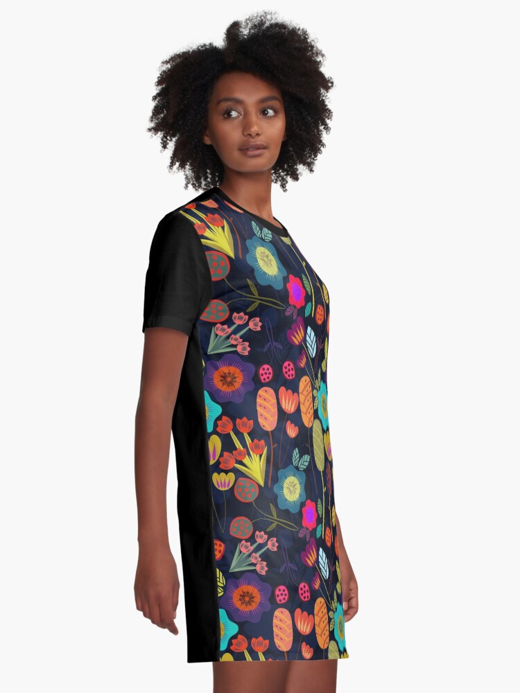 Alternate view of Magical night garden Graphic T-Shirt Dress