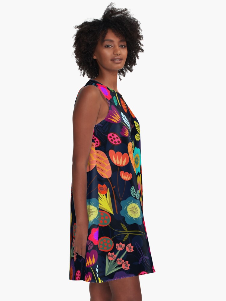 Alternate view of Magical night garden A-Line Dress