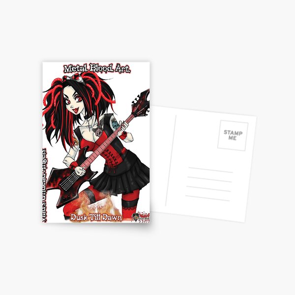 Undead Angels: Vampire Guitarist Postcard