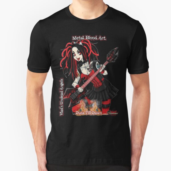 Undead Angels: Vampire Guitarist Slim Fit T-Shirt