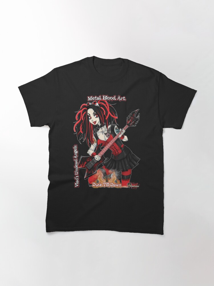 Alternate view of Undead Angels: Vampire Guitarist Classic T-Shirt