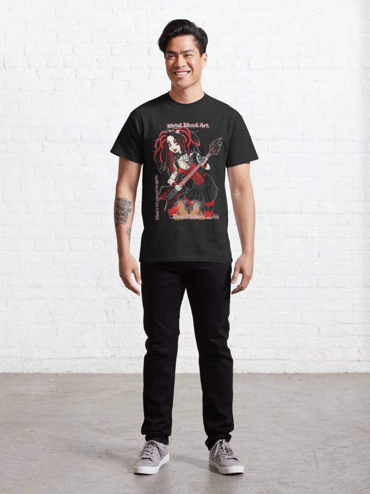 Alternate view of Undead Angels: Vampire Guitarist Classic T-Shirt