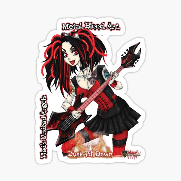 Undead Angels: Vampire Guitarist Sticker