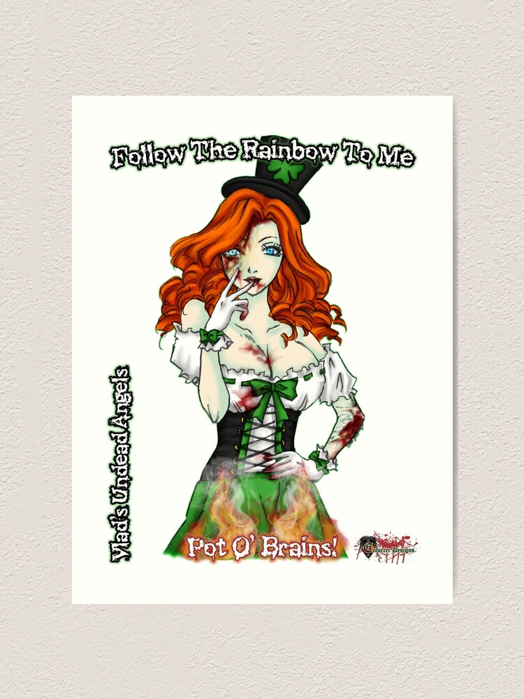 Alternate view of Undead Angels: Zombie St. Patricks Day Art Print