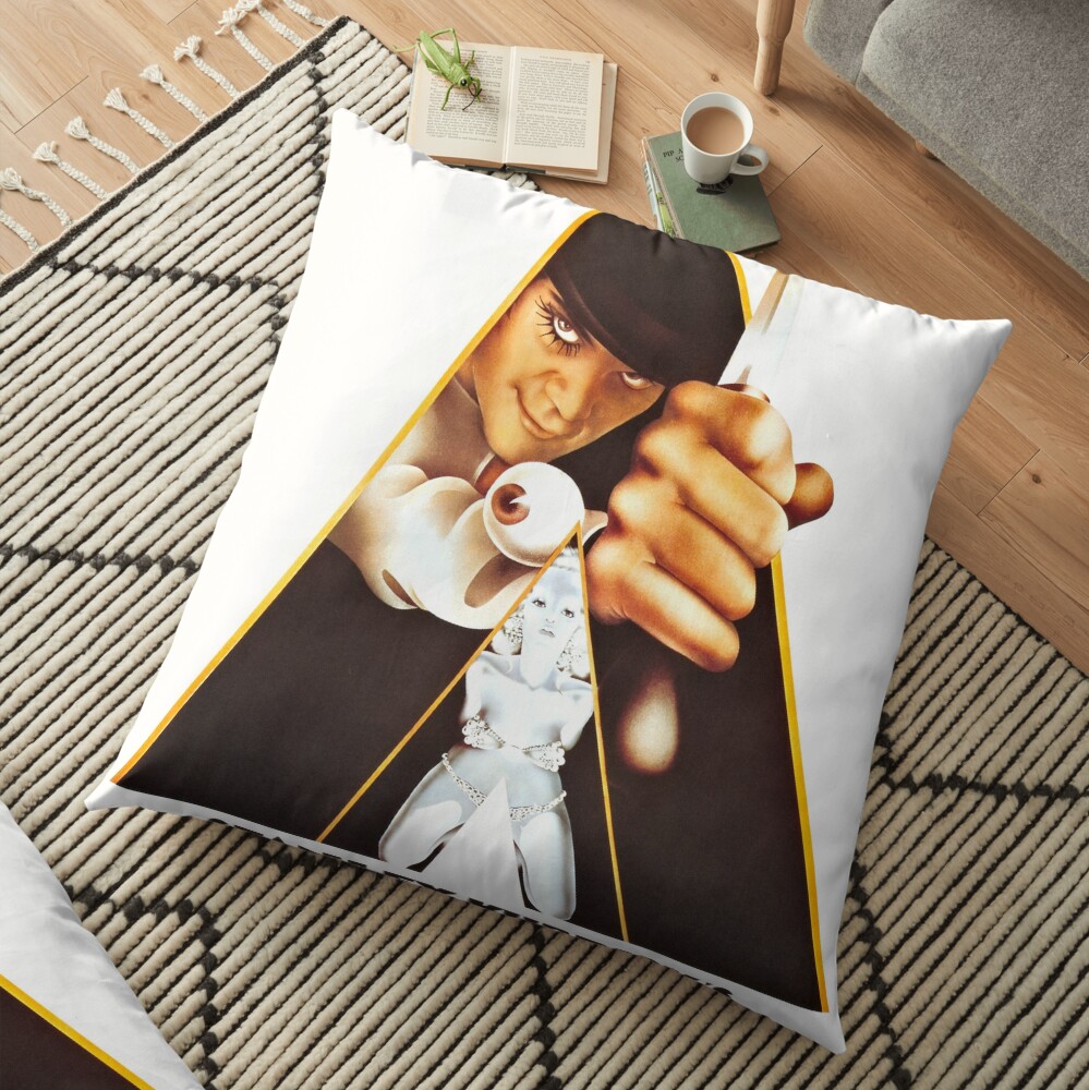 Vintage 1971 A Clockwork Orange, Posters, Movie, Retro Floor Pillow