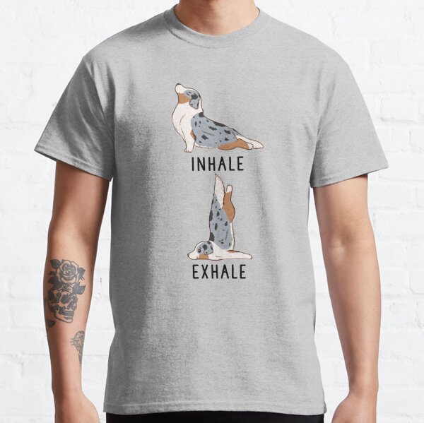 Inhale Exhale Australian Shepherd Yoga Classic T-Shirt