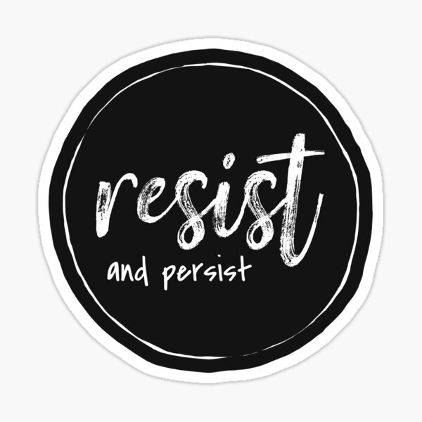 Vista previa del artículo con la obra «Resistir y persistir», diseñado y vendido por nyah14.