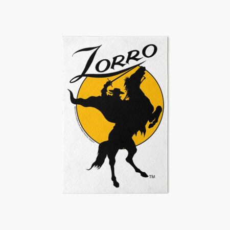 Zorro ™ Horse & Rider Silhouette Dawn 001a Lámina rígida