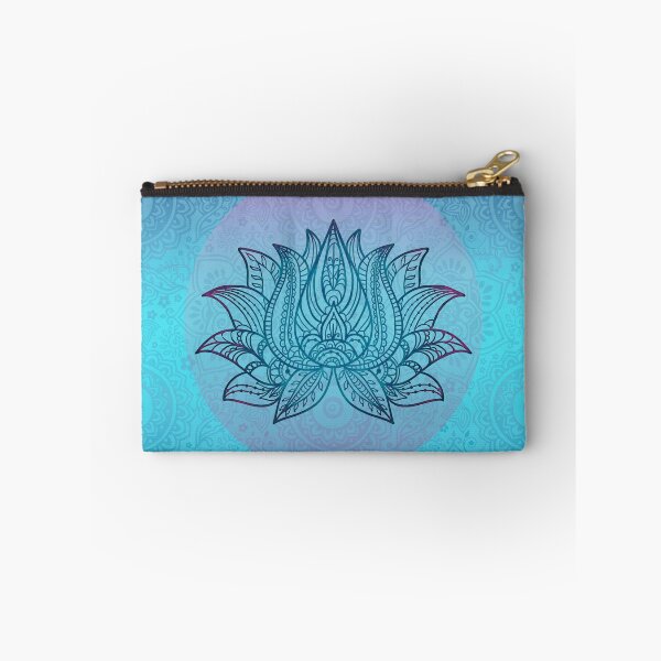 Item preview, Arte de flor de loto azul turquesa designed and sold by Sunnytime.