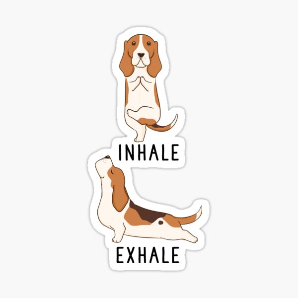 Item preview, Inhale Exhale Basset Hound Yoga designed and sold by thepawster.