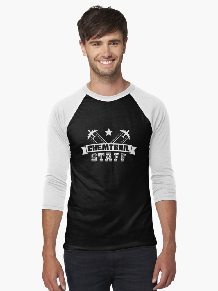 Thumbnail 1 von 3, Baseballshirt mit 3/4-Arm, Chemtrail Staff - Funny Aviation Quotes Gift designt und verkauft von yeoys.