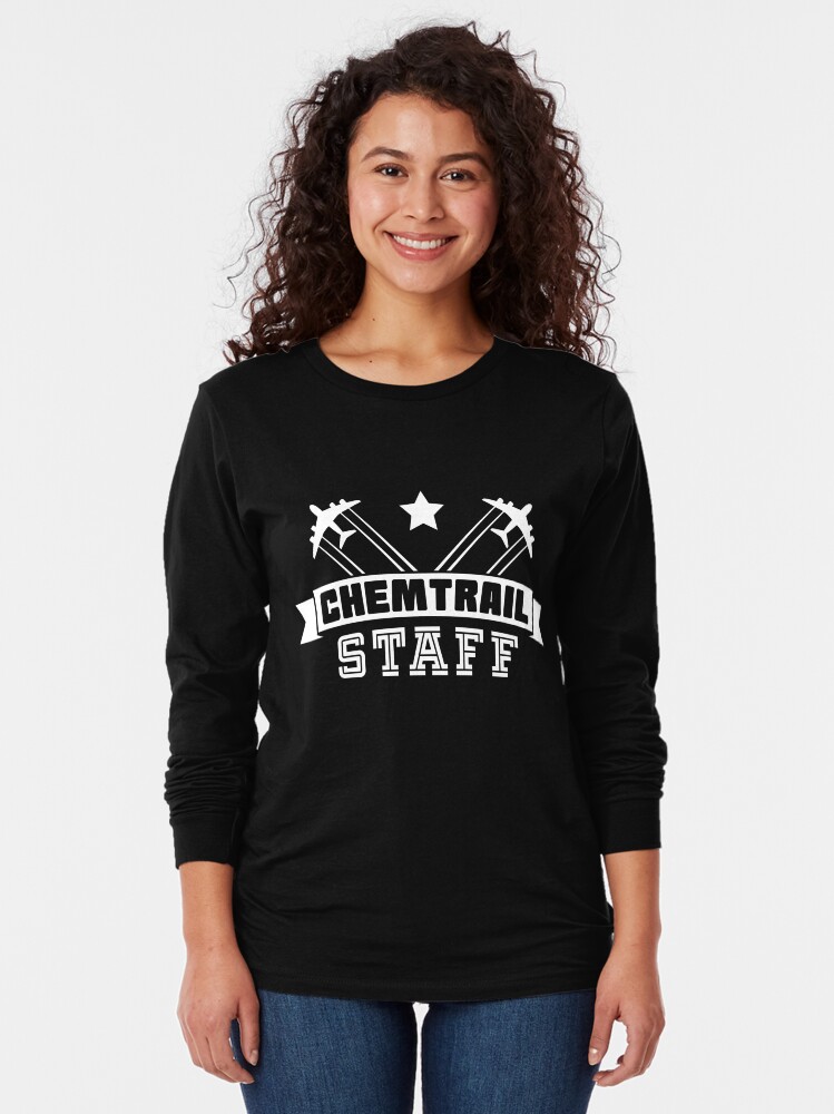 Thumbnail 2 von 5, Langarmshirt, Chemtrail Staff - Funny Aviation Quotes Gift designt und verkauft von yeoys.
