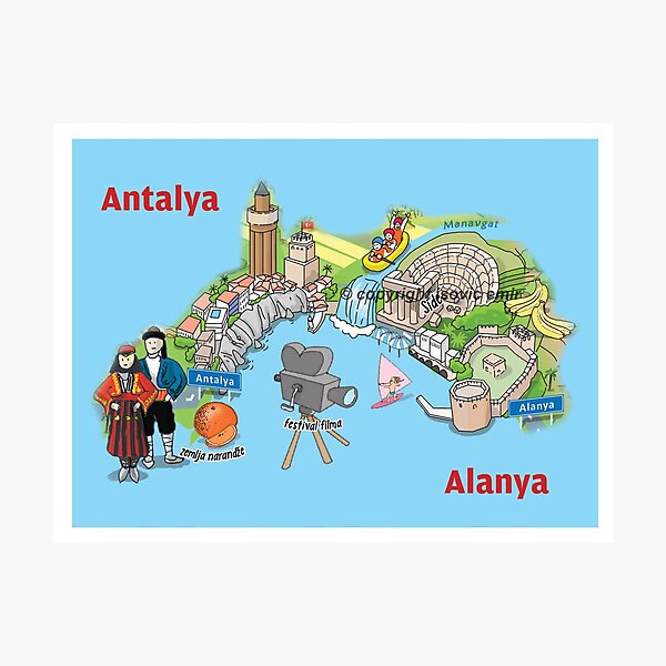 Antalya, oranges and films Photographic Print