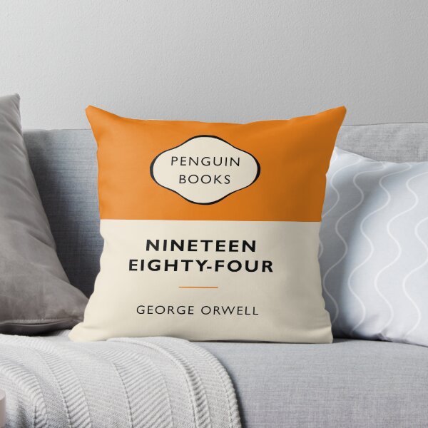 Penguin Book Throw Pillow